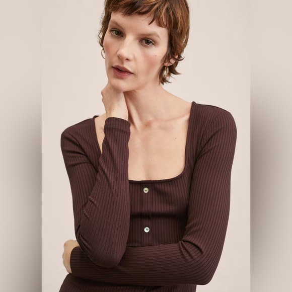 MANGO Ribbed knit dress - Picture 5 of 9